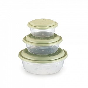 Conjunto de 3 Potes Redondo Rainha 350/700/1500ml - 8378