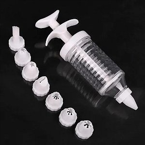 Kit Confeiteiro Decorador Para Bolos Bisnaga com 8 Bicos - DECB-02