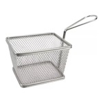Mini Cesto Quadrado em Inox para Porções e Petiscos - HC2030