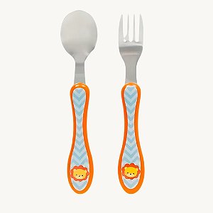 Kit Talher Infantil Leãozinho Buba 2 Pçs - 10678