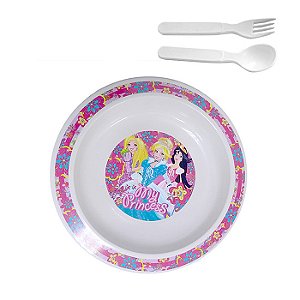 Prato Fundo Infantil com Talheres BPA Free - 2002