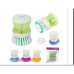 Escova Lava Louças Porta Detergente Limpeza Para Cozinha - LLC-01