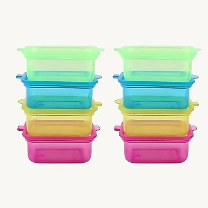 Kit Mini Potes Com 8pçs De Plástico 5*6*2,5cm 85ml - MP-09
