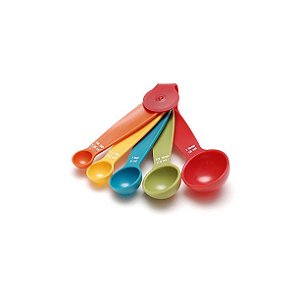 Colher Medidora Com 5 Pçs Dosadora Cores Sortidas - AG1252