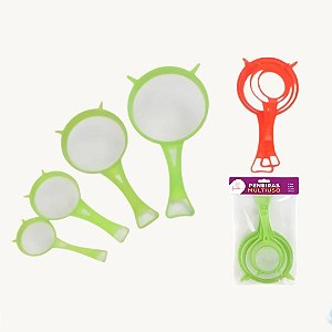 Kit de Peneiras 4 peças de Plástico - PEN-11