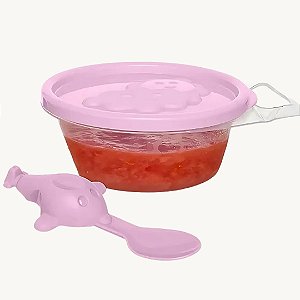 Kit Papinha Jaguar 02pçs Pote 290ml + Colher de Avião BPA FREE - 7739