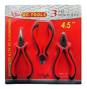 Kit Jogo com 3 Alicates: Bico, Corte e Universal GC - 235