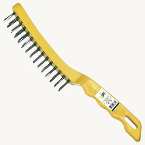 Escova de Aço para Limpeza Multiuso Resistente 27cm Amarela - ID-3147E