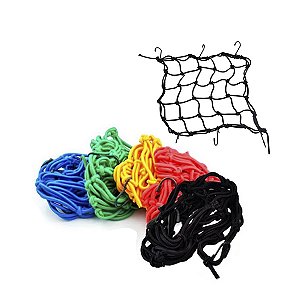 Rede de Bagageiro Elástico Aranha 45x45 cm Ganchos em Metal Diversas Cores - ID-3285C