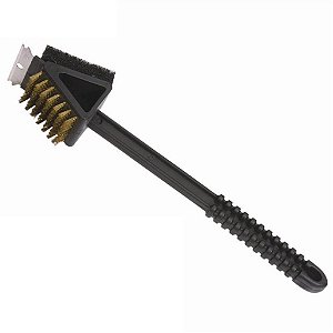 Escova de Aço BBQ para Limpar Grelha de Churrasco 2 Lados - HM9003
