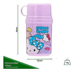 Garrafa Infantil Squeeze Plástica Tampa Caneca Hello Kitty - H-831