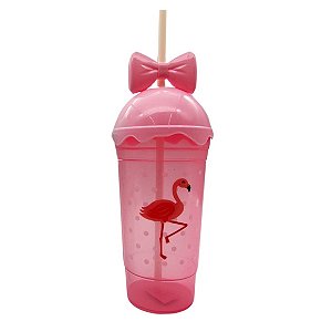 Copo Unicórnio com Canudo Tampa em Formato de  Sorvete e Laço 700ML - AG8130/AG8129