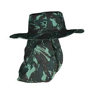 Chapéu Pescador Pesca Proteção Solar Pescoço Camping Trilha  Estampa Camuflada - 7741