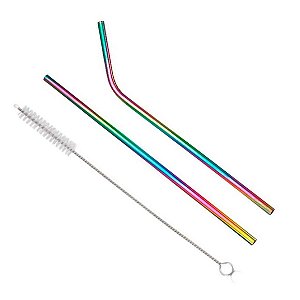 Canudos de Inox 3 Peças- AG9044
