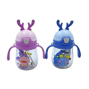 Garrafa Infantil Tampa Retrátil Alça E Canudo - AG3090