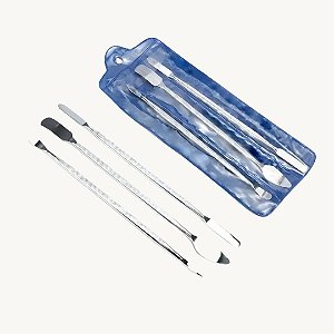 Kit 3 em 1 Espátulas Inox Multiuso Para Celular