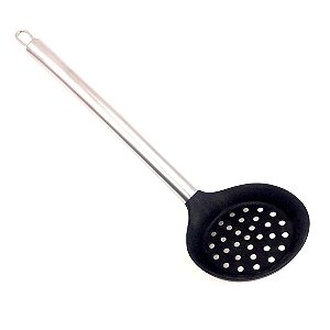 Escumadeira de Silicone Cabo de Inox 33cm - HM9504