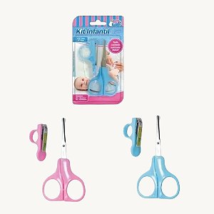 Conjunto Cuidados do Bebê Cortador de Unhas e Tesoura Ponta Redonda - BJ2609
