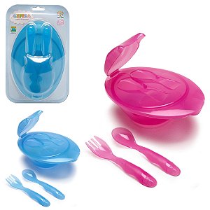 Kit Refeição Infantil Com Porta Talher - 706