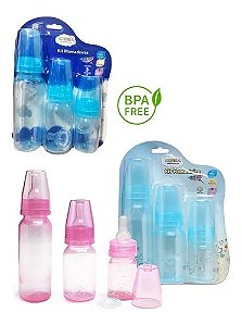 Kit 3 Mamadeiras Pequeno Médio Grande - Cefisa - 926