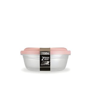 Conjunto 2 Potes Rainha Redondo 1500ml - 680