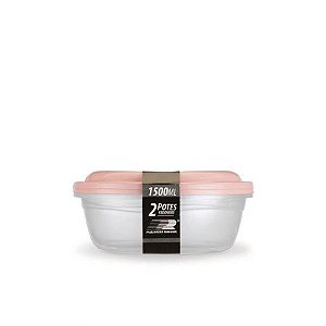 Conjunto 2 Potes Rainha Redondo 1500ml - 680