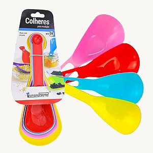 Conjunto De Colheres Medidoras com Bico 4 Pçs - ZU775