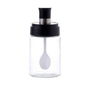 Porta Tempero de Vidro com Colher 230ml - UCO175