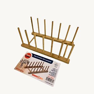 Escorredor de Pratos de Bambu 6 Divisórias - D0665