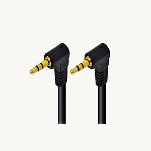 Cabo Auxiliar P2xP2 90° Para Todos Eletrônicos 1.5M/3M/5M  -  XC-P2-9A/B/C