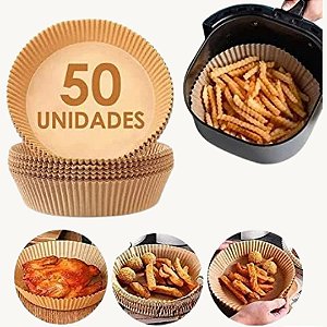 Kit 50 Formas Descartáveis Para Air Fryer 19,5x4,5cm - TRC5301