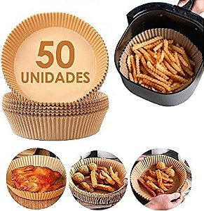 Kit 50 Formas Descartáveis Para Air Fryer 19,5x4,5cm - TRC5301