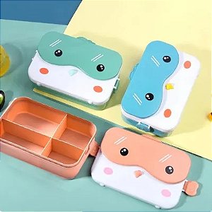 Pote Marmita De Plástico Pássaro + Talher BPA Free - B-1072