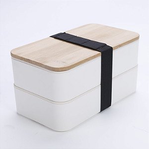 Marmita Bentobox 2 Andares com Talheres 1200ml - HM0712
