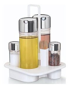 Galheteiro de Plástico com Suporte  5 Peças - GH310