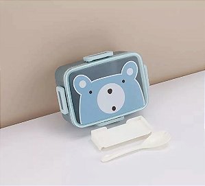 Marmita Pote Com Divisória E Colher 600ml - B1199