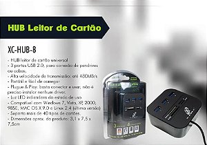 HUB e leitor de Cartão - XC-HUB-8 - Ds Tools