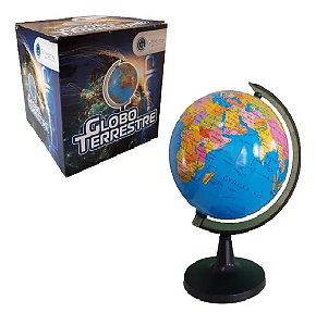 Globo Terrestre Giratório Politico - 23cm x 16cm - DS TOOLS