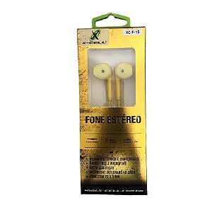 FONE DE OUVIDO P3 ESTÉREO INTRA-AURICULAR MICROFONE X-CELL XC-F-15