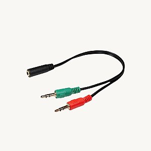 Cabo Adaptador Headset PC e Notebook Fone XC-ADP-21 -X-Cell