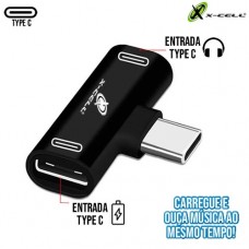 Adaptador Type C  para Fone e Carregamento X-Cell XC-ADP-30
