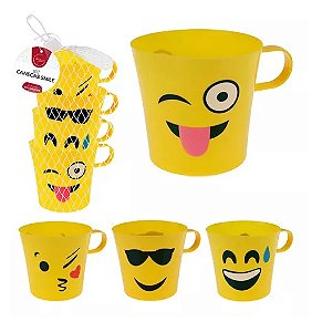 Kit 04 Unidades Caneca Smile Emoji - ZU180