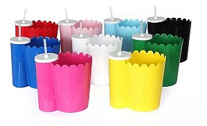 Pipofri Balde de Pipoca de 1L + Copo 350ml Liso - Envio Sortido
