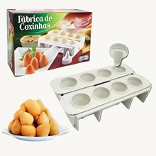 Fábrica de Coxinhas Lig Brin de Plástico Caseira 8 Formas Ref: 0105