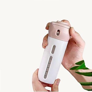 Dispenser Garrafa Portatil 4 em 1 - com 4 frascos para Shampoo, loção, sabão, etc... RECARREGÁVEL DTE0179