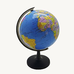 Globo Terrestre Diametro 21,4/8" - Altura com a base 30cm Ref: 214
