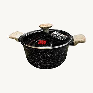 Caçarola de Aluminio Ceramico com Tampa 24cm Antiaderente HM2421