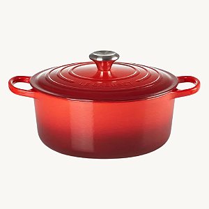 Caçarola de Ferro Fundido Vermelha Le Creuset Esmaltada 4,2 Litros -  24cm Redonda Alta 1086