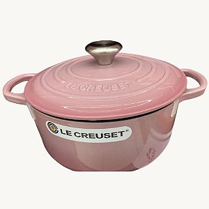 Caçarola de Ferro Fundido Rosa Le Creuset Esmaltada 4,2 Litros -  24cm Redonda Alta 1083