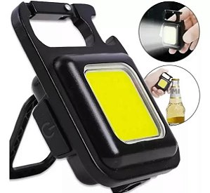 Mini Lanterna Led Portátil/USB Recarregável Iuminação 3 Modos e Luz Lanternas, Chaveiro e Abridor de Garrafa K17-3